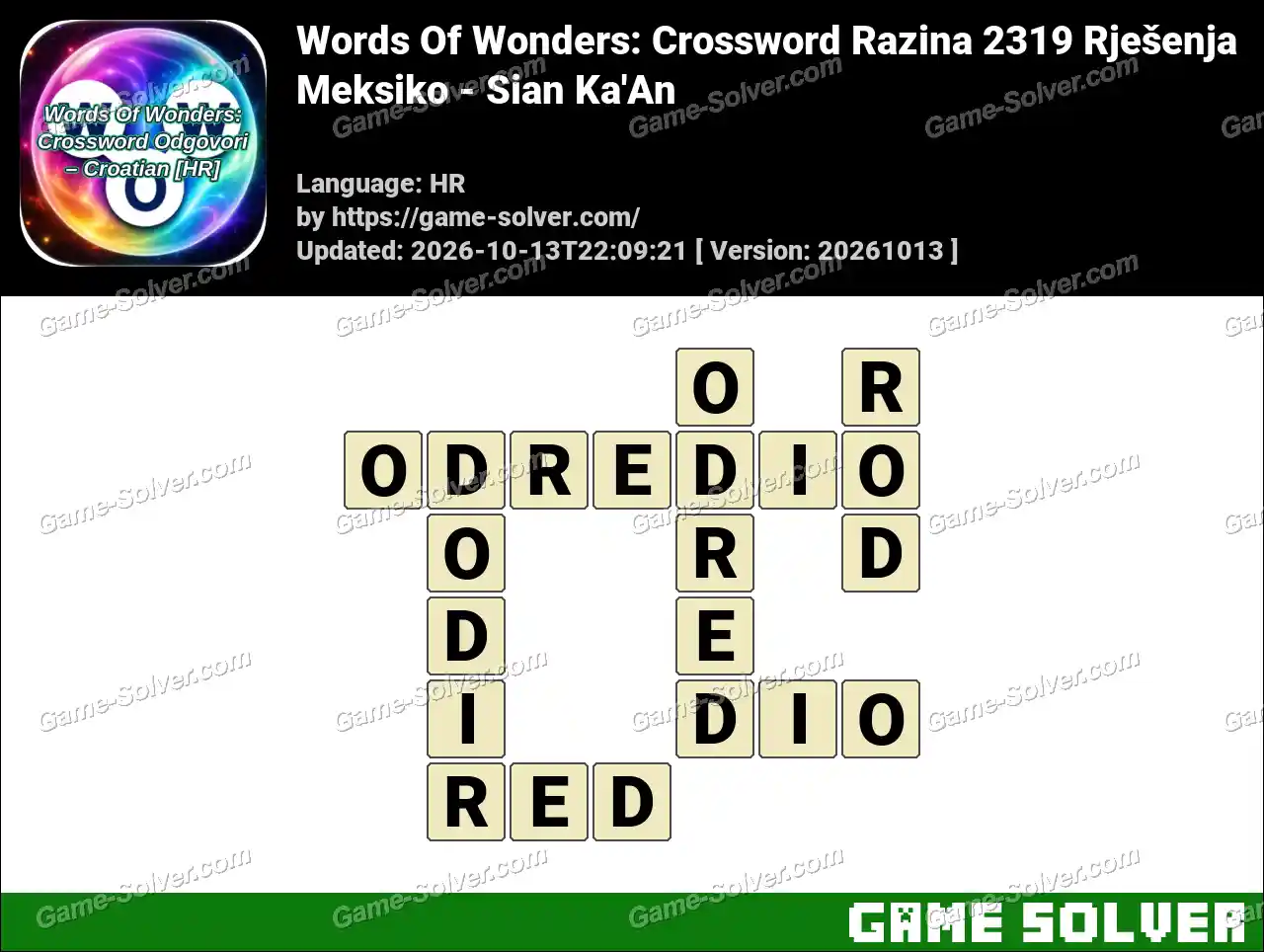 Words Of Wonders: Crossword Razina 2319 Rješenja – Meksiko – Sian Ka’An